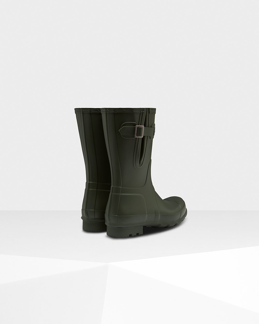 Botas De Cortas Hunter Hombre Original Side Adjustable - Verde Oscuro Oliva - Argentina 3452VNOMQ